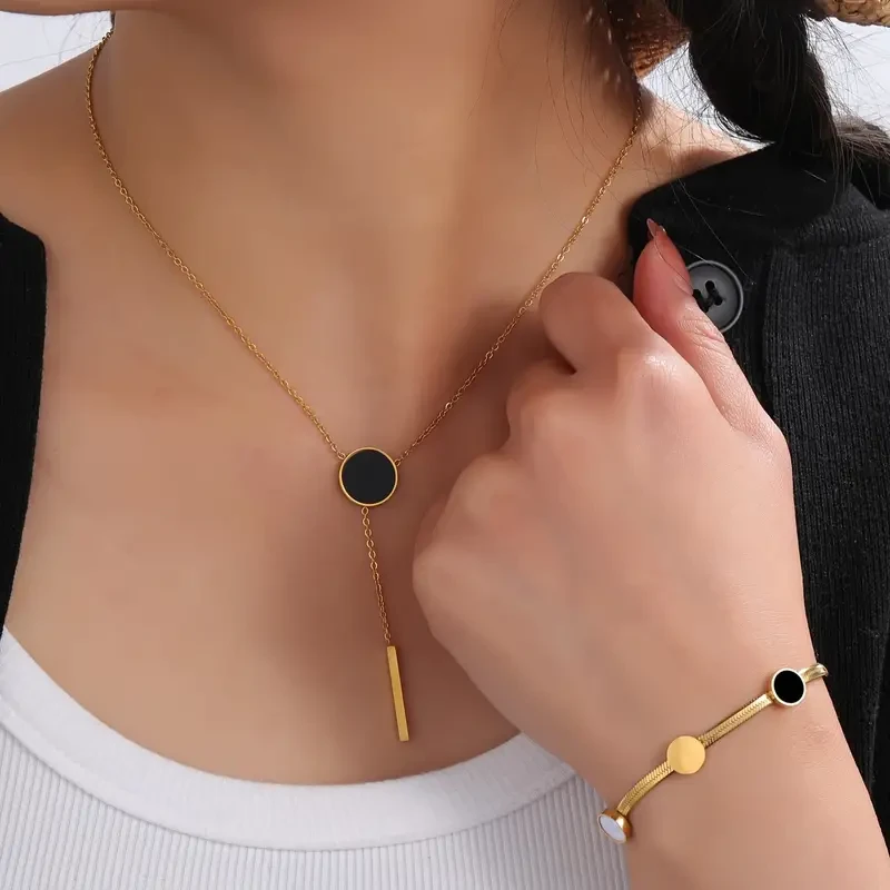 Gold Plated Bracelet & Necklace Jewelry Set