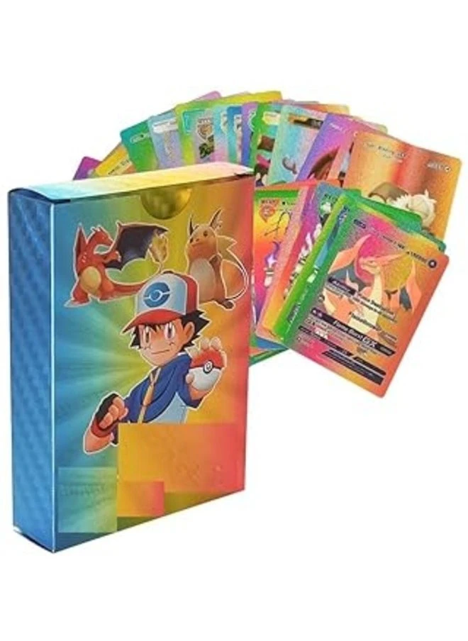 بطاقات بوكيمون المعدنية قوس قزح – مجموعة لامعة 55 بطاقة