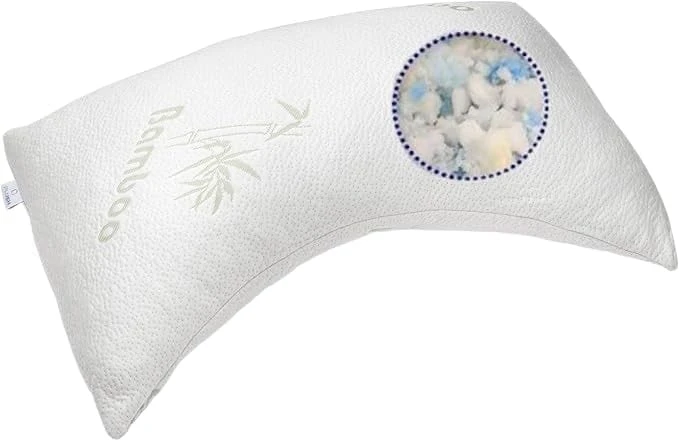 وسادة قمرية فاخرة من رغوة الذاكرة قابلة للتعديل لدعم الرقبة والكتف